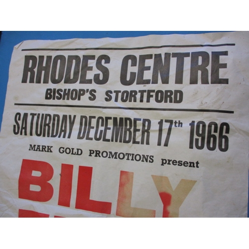 369 - A 1966 music concert poster for the Rhodes Centre Bishops Stortford featuring Stevie Wonder, signed ... 