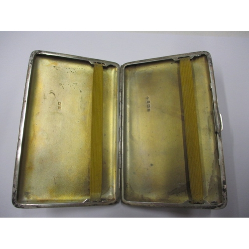 155 - A vintage sterling silver cigarette case, in good useable pre-owned condition, approx. weight 222g