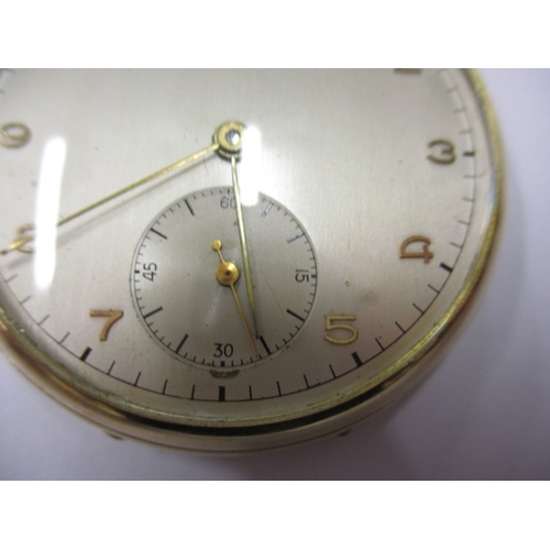 94 - A 585 gold cased pocket watch, dial marked Silvana, in pre-owned condition and runs when wound