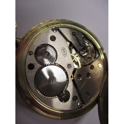 94 - A 585 gold cased pocket watch, dial marked Silvana, in pre-owned condition and runs when wound