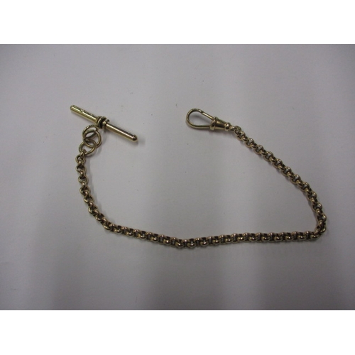 91 - A vintage 9ct yellow gold Albert chain, approx. length 21cm, approx. weight 7.8g, in good useable pr... 