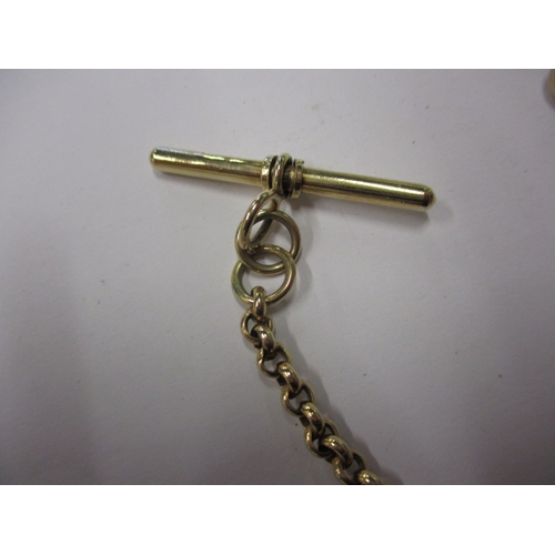 91 - A vintage 9ct yellow gold Albert chain, approx. length 21cm, approx. weight 7.8g, in good useable pr... 