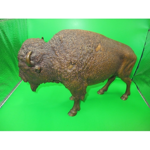 A Franz Bergman cast bronze buffalo, approx. length 30cm, marked to ...