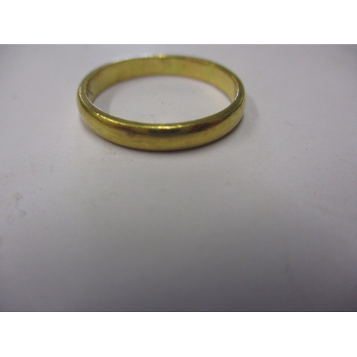 35 - A vintage 22ct yellow gold wedding band, approx. width 3mm, approx. ring size ‘P’, approx. weight 3.... 