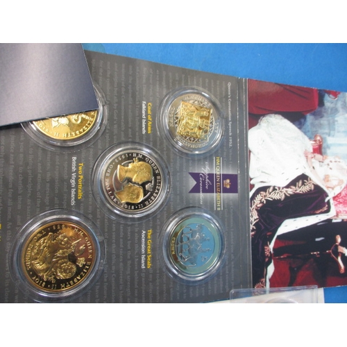 264 - A parcel of commemorative collectors coins, various mints and to include a sterling silver armed for... 