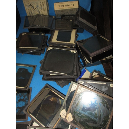 328 - A large quantity of vintage magic lantern slides, to include Gulliver’s travels to Liliput, topograp... 