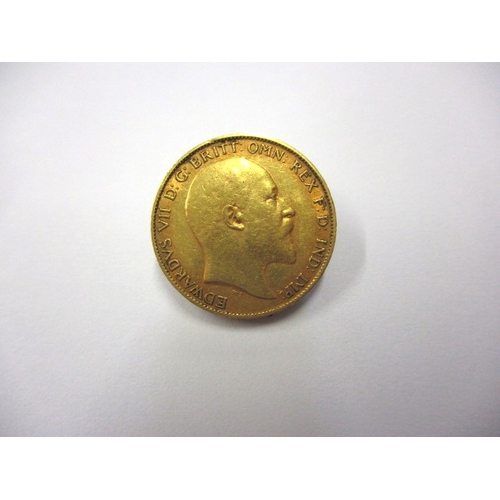 224 - An Edward VII gold half sovereign dated 1902, a circulated coin with fine definition of features