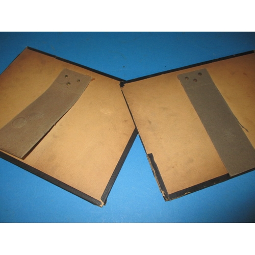 311 - Two reverse painted glass photo frames, both with military interest, approx. size 30x23cm, both in g... 