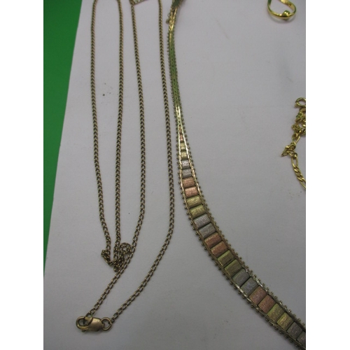 69 - A parcel of vintage gold and yellow metal necklace chains, some marked 375; approx. weight 18.6g oth... 