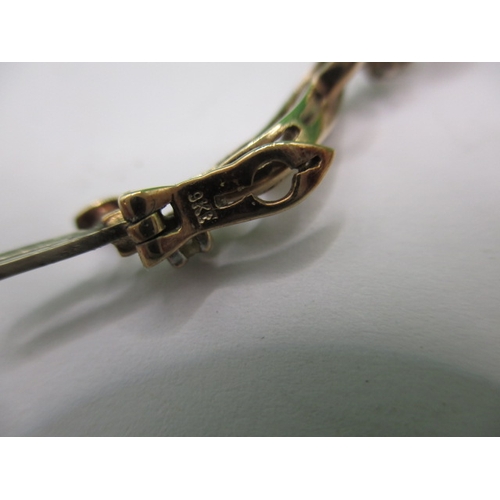 71 - A vintage 9ct yellow gold and diamond bracelet, approx. linear length 20cm, approx. weight 8.9g in u... 