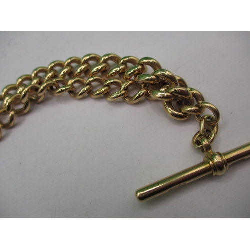 92 - A vintage 18ct yellow gold Albert chain, approx. length 40cm, approx. weight including 2 yellow meta... 