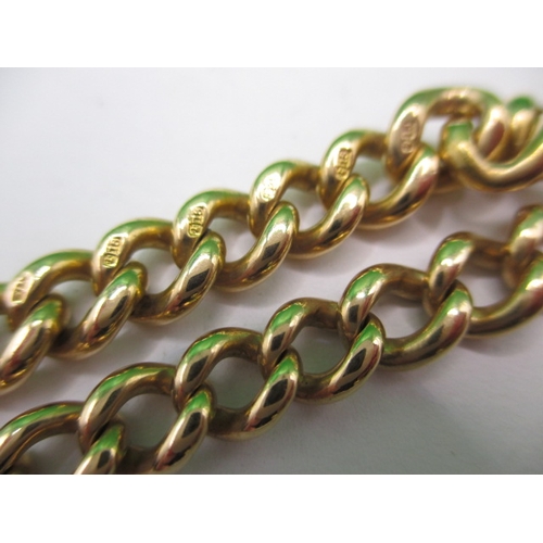 92 - A vintage 18ct yellow gold Albert chain, approx. length 40cm, approx. weight including 2 yellow meta... 