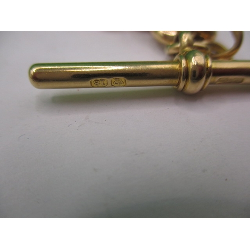 92 - A vintage 18ct yellow gold Albert chain, approx. length 40cm, approx. weight including 2 yellow meta... 