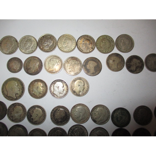 174 - A parcel of pre-decimal coins, most silver or part silver, all in circulated condition, various deno... 