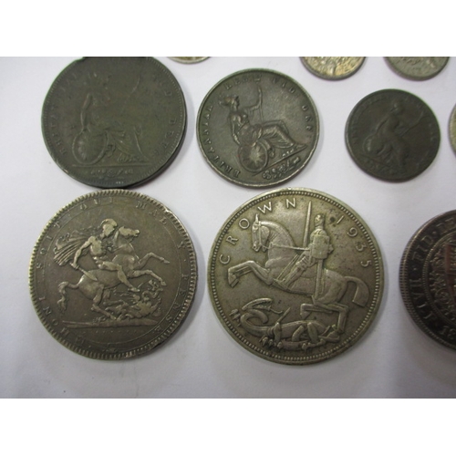 174 - A parcel of pre-decimal coins, most silver or part silver, all in circulated condition, various deno... 