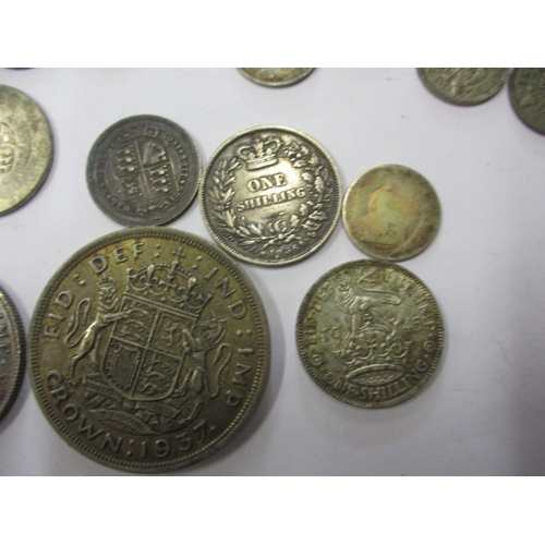 174 - A parcel of pre-decimal coins, most silver or part silver, all in circulated condition, various deno... 