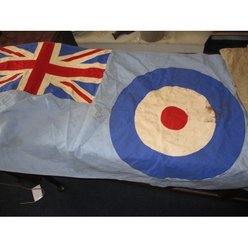 315 - A 1940 RAF ensign flag and a kit bag, battle of Britain date, with Air ministry marks, both in well ... 