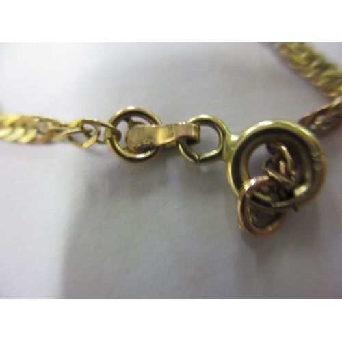 77 - A parcel of 9ct gold necklace chains, with various pendants, approx. gold weight 10.1g