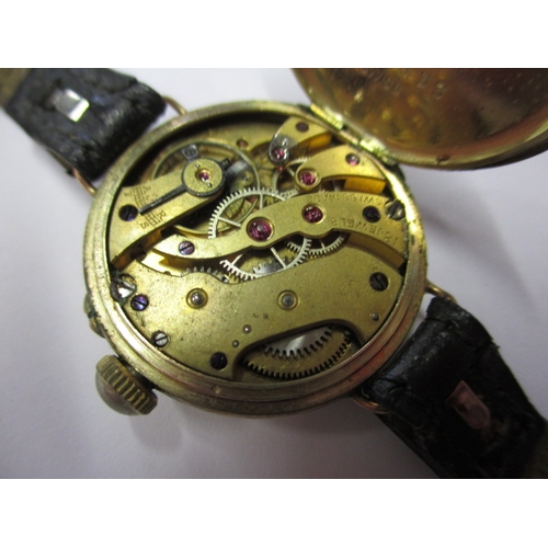 106 - A 1920s 9ct gold Asprey ladies wrist watch, in current working order, having general use-related mar... 