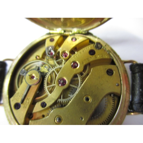 106 - A 1920s 9ct gold Asprey ladies wrist watch, in current working order, having general use-related mar... 