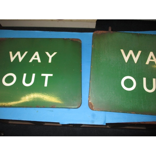 371 - A British Rail enamel ‘Way Out’ platform sign, a railway signal arm and other associated items, all ... 