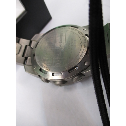 107 - A Tissot touch expert smart watch with original titanium strap, in full working order with box and i... 