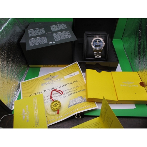 108 - A 2008 Breitling chronometer aerospace watch, in full working order with box and paperwork, minor us... 