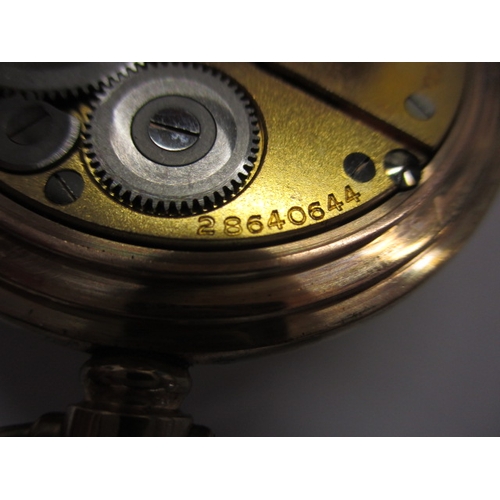 96 - A vintage ELGIN 9ct gold full hunter pocket watch, in current working order, vacant case and  no den... 