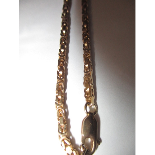 79 - A 9ct gold necklace chain with large crystal pendant, approx. linear length 46cm, approx. gold weigh... 