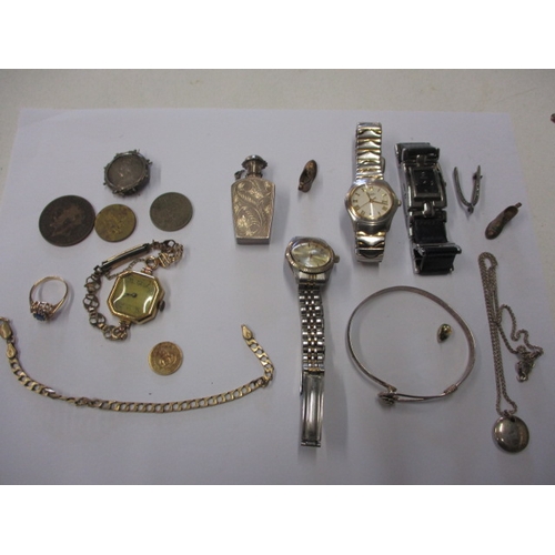 168 - A parcel of miscellanea, to include gold and silver items, all in used condition