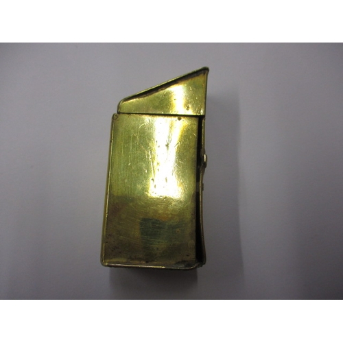 291 - An antique brass novelty vesta case, in the form of a toilet, approx. height 5cm, having general age... 