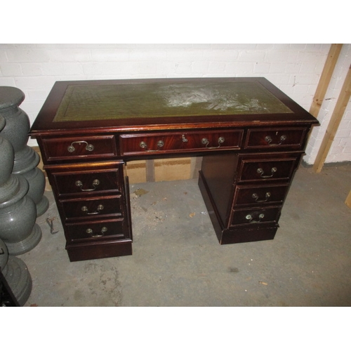 339 - A late 20th century 3 part pedestal desk, approx. dimensions 120cm Wide, 79cm High 60cm Deep, in use... 