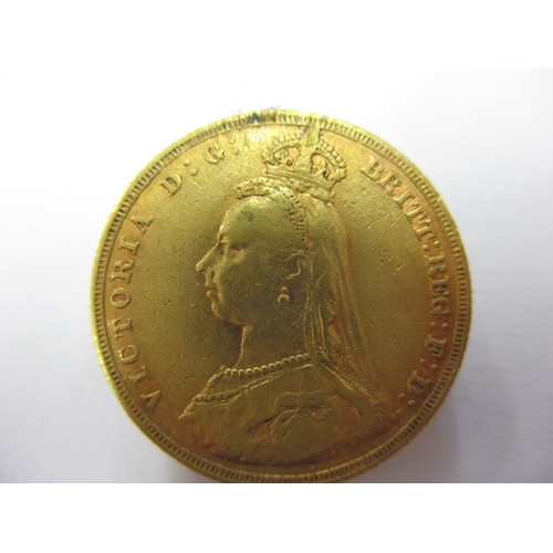 241 - A Victorian gold sovereign dated 1887, a circulated coin with fine definition of features