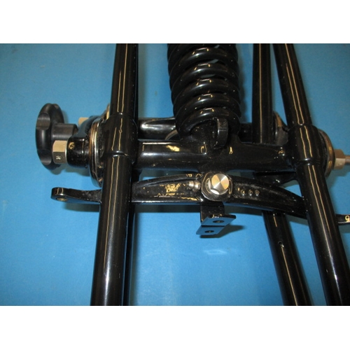 336 - A set of Vincent model ‘B’ front forks, dating late 1940s, in immaculate professionally restored con... 