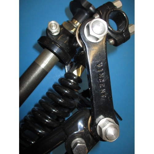 336 - A set of Vincent model ‘B’ front forks, dating late 1940s, in immaculate professionally restored con... 