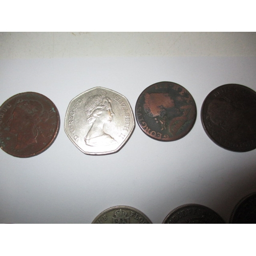 176 - A parcel of vintage coins, to include silver and part-silver examples, all in circulated condition