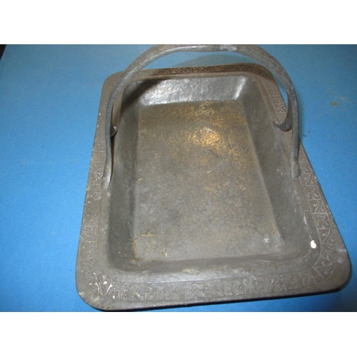 292 - An early 20th century Arts & Craft pewter table trug, marked to back for Solkets with mark registere... 