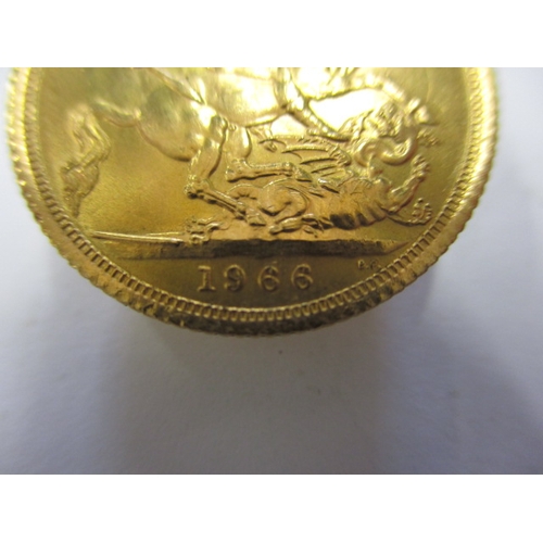 245 - An Elizabeth II gold sovereign dated 1966, a very fine grade coin