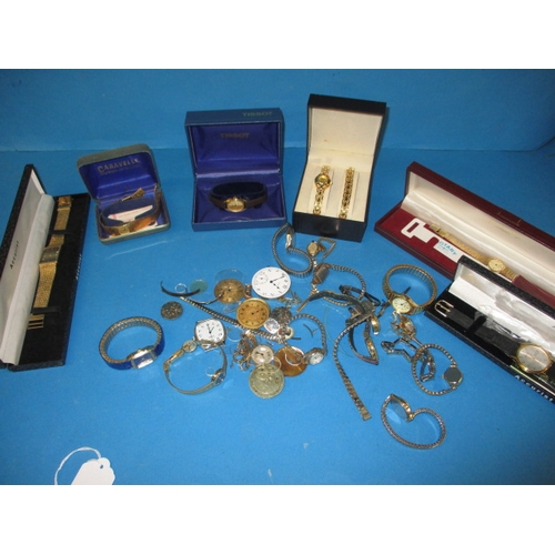 124 - A parcel of vintage wrist watches and parts, all in used condition and not tested as to function