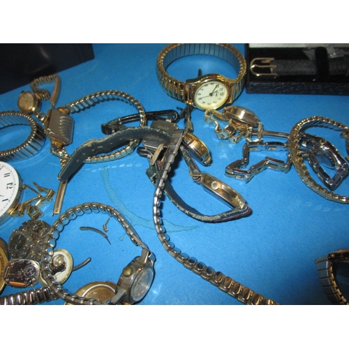 124 - A parcel of vintage wrist watches and parts, all in used condition and not tested as to function