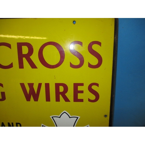 372 - A genuine vintage enamel advertising sign for Whitecross fencing wires, approx. size 60x51cm, in ver... 