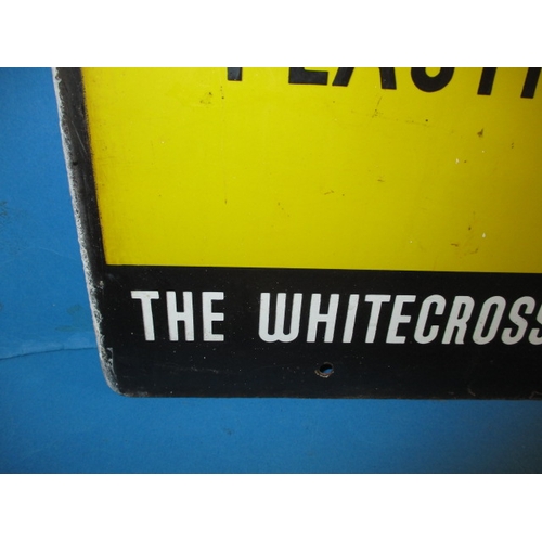 372 - A genuine vintage enamel advertising sign for Whitecross fencing wires, approx. size 60x51cm, in ver... 