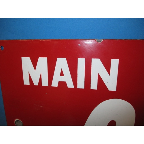 373 - A genuine vintage enamel advertising sign for “Main Lundell Distributor”, approx. size 69x38cm havin... 