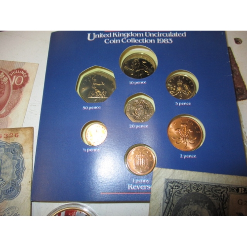 179 - A parcel of vintage coins and bank notes, to include silver examples, all in circulated condition