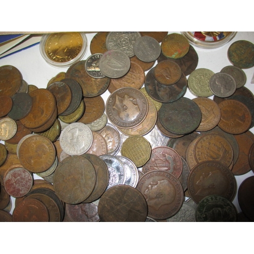 179 - A parcel of vintage coins and bank notes, to include silver examples, all in circulated condition