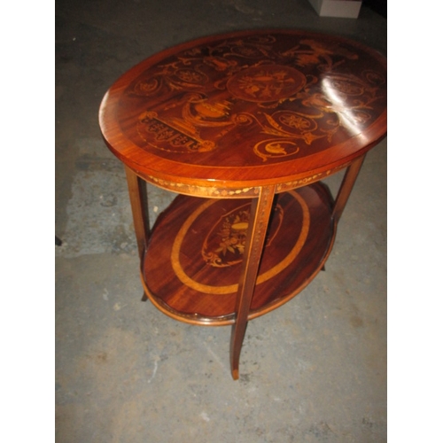 1 - A contemporary inlaid two tier lamp table, with protective loose glass top cover, approx. height 75c... 