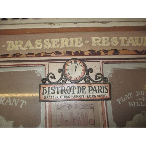 9 - A decorative 3 dimensional wall hanging Parisian café scene, approx. size 71x60cm in good pre-owned ... 