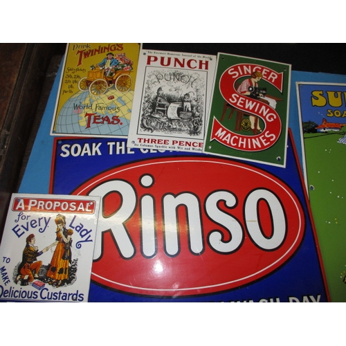 11 - A quantity of late 20th century Enamel signs on steel, approx. size of Tizer sign 61x30cm, all in us... 