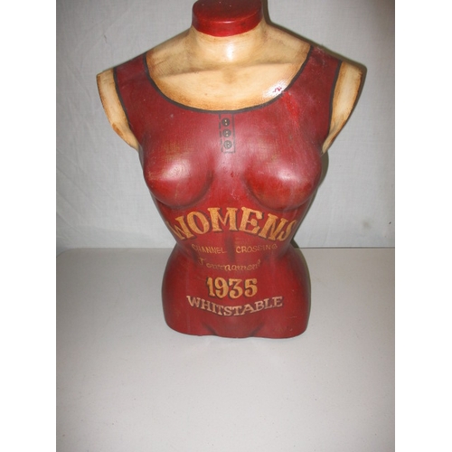 18 - A vintage Taylor mannequin torso with customised paint work, a useable decorative item, approx. heig... 