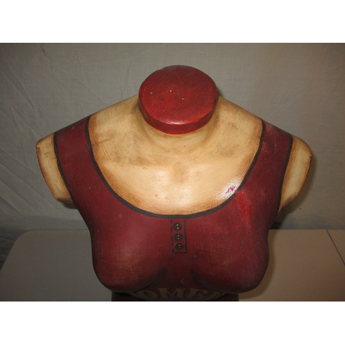 18 - A vintage Taylor mannequin torso with customised paint work, a useable decorative item, approx. heig... 